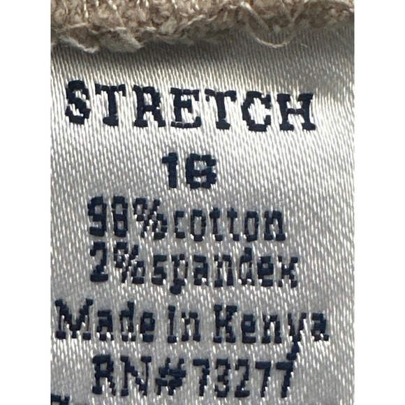 Croft & Barrow Classic Fit Beige Capri Pants Womens Stretch Cargo Cropped - Picture 7 of 8